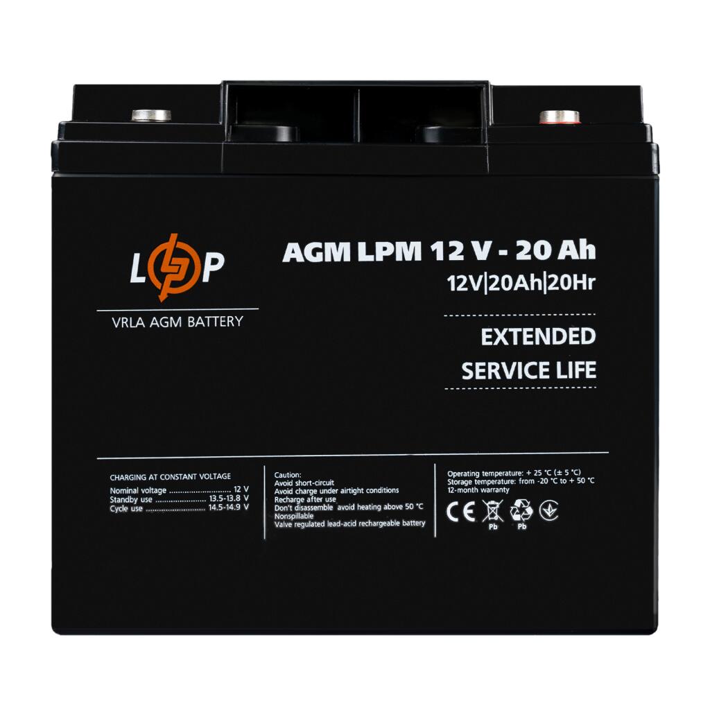 Акумулятор LP AGM LPM 12V - 20 Ah, під болт М5